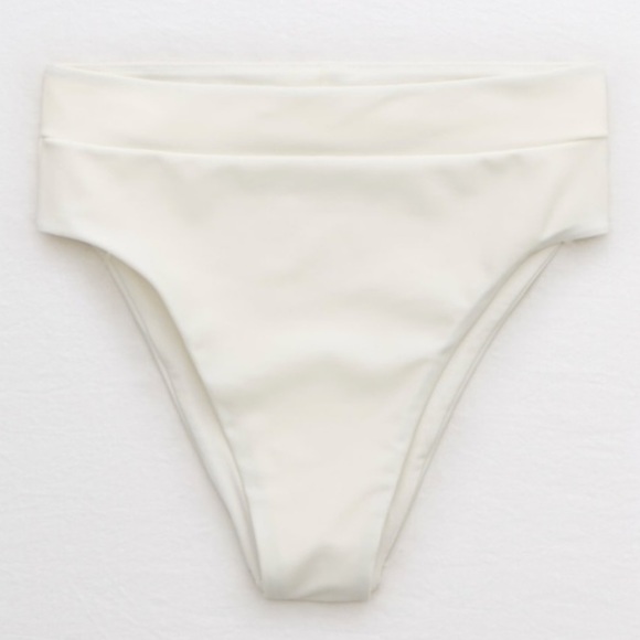 aerie Other - NWT Aerie High Rise Cheeky Bikini Bottoms Size Medium Off White Swim